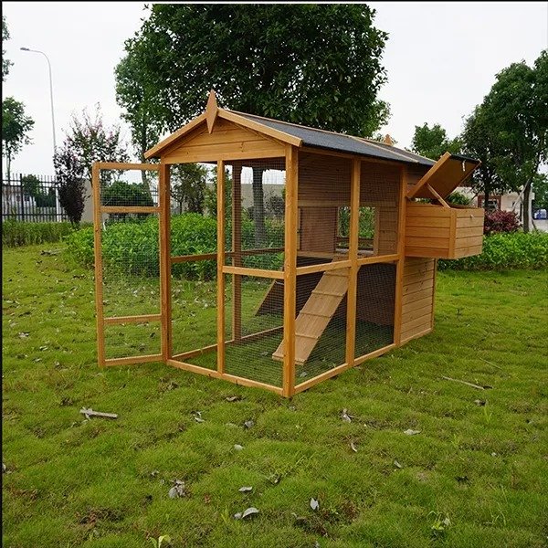 【Pet】【BS】Large Size Fir Wooden Waterproof Roof Green Chicken Coops