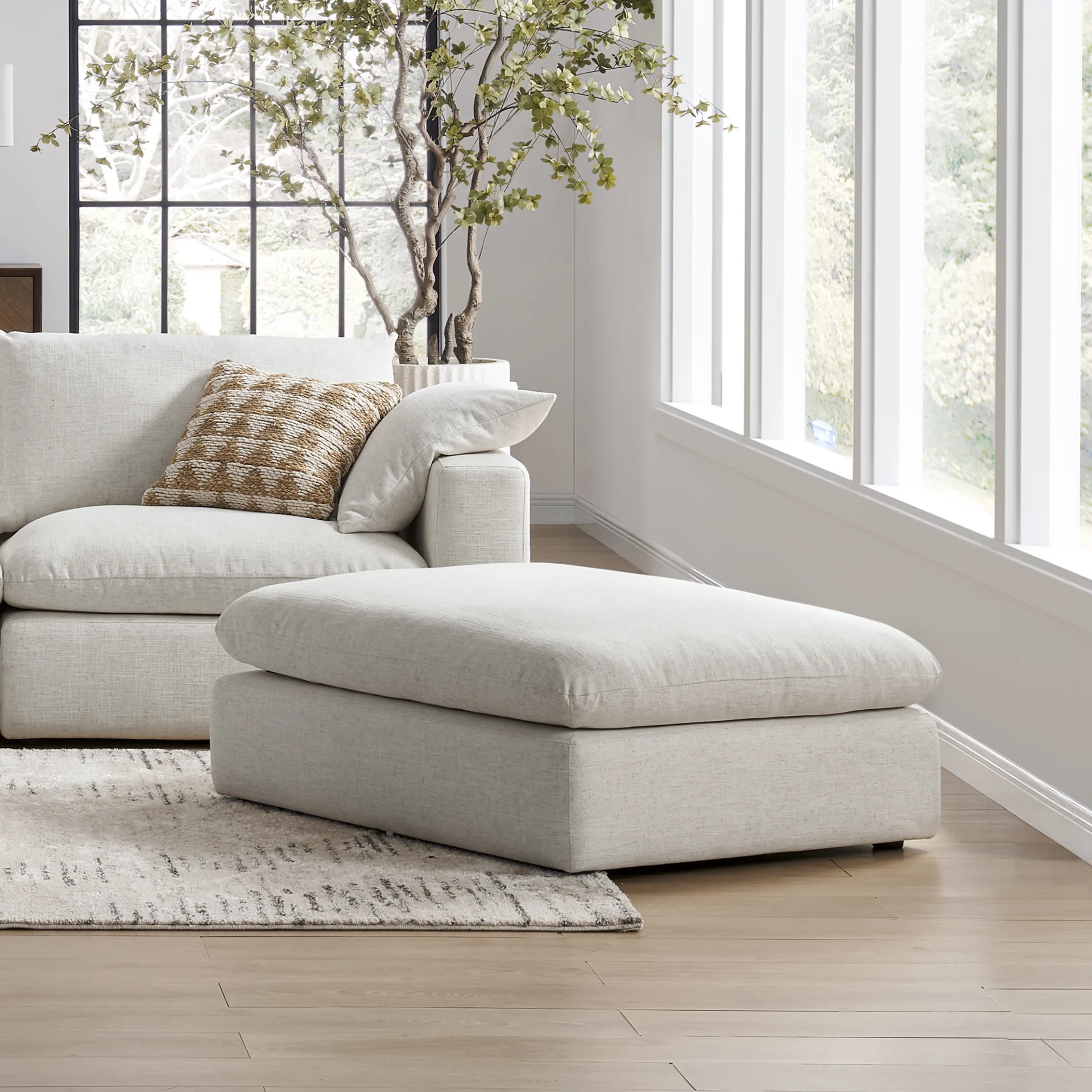 Dawson Chaise Sectional Sofa with Ottoman