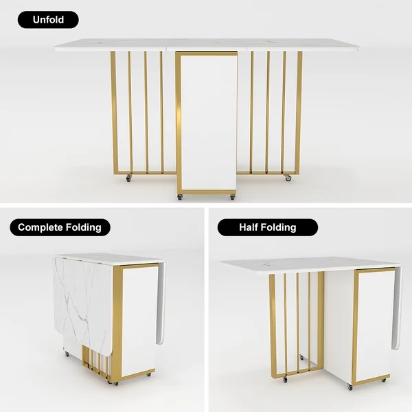 Modern Folding White Dining Table 63