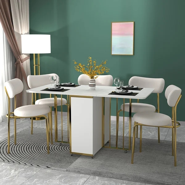Modern Folding White Dining Table 63