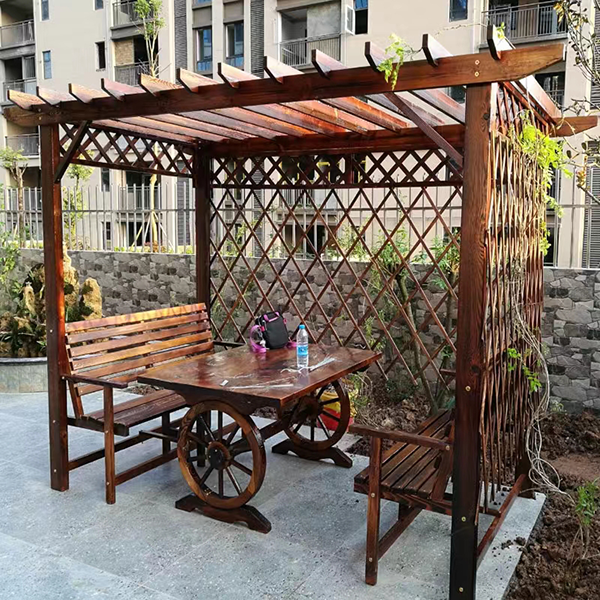 【Home&Garden】【BS】Outdoor courtyard log cabin pavilion