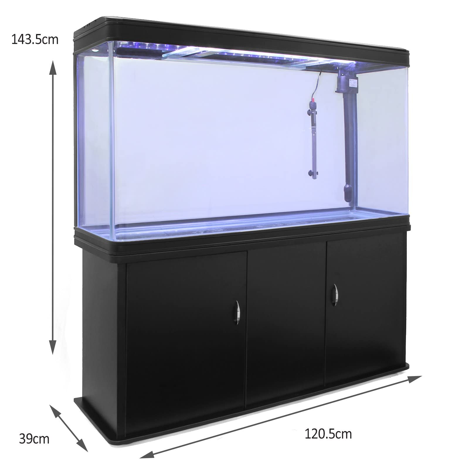 【Pet】【BS】Large Fish Tank Aquarium 4ft 300L Marine Tropical Salt Water Freshwater & Complete Starter Kit