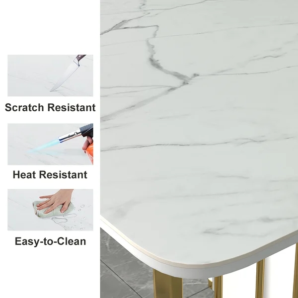 Modern Folding White Dining Table 63