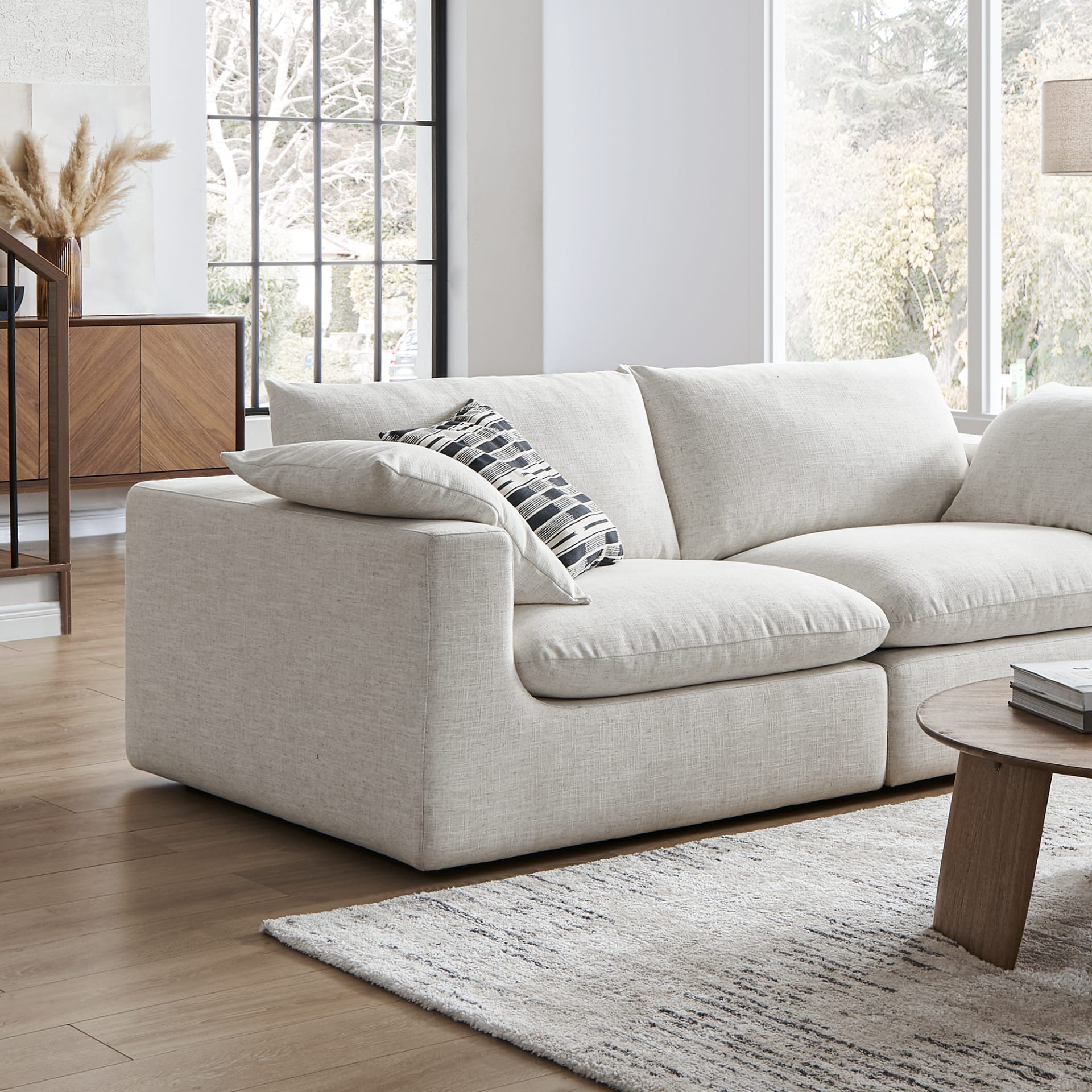 Dawson Chaise Sectional Sofa with Ottoman
