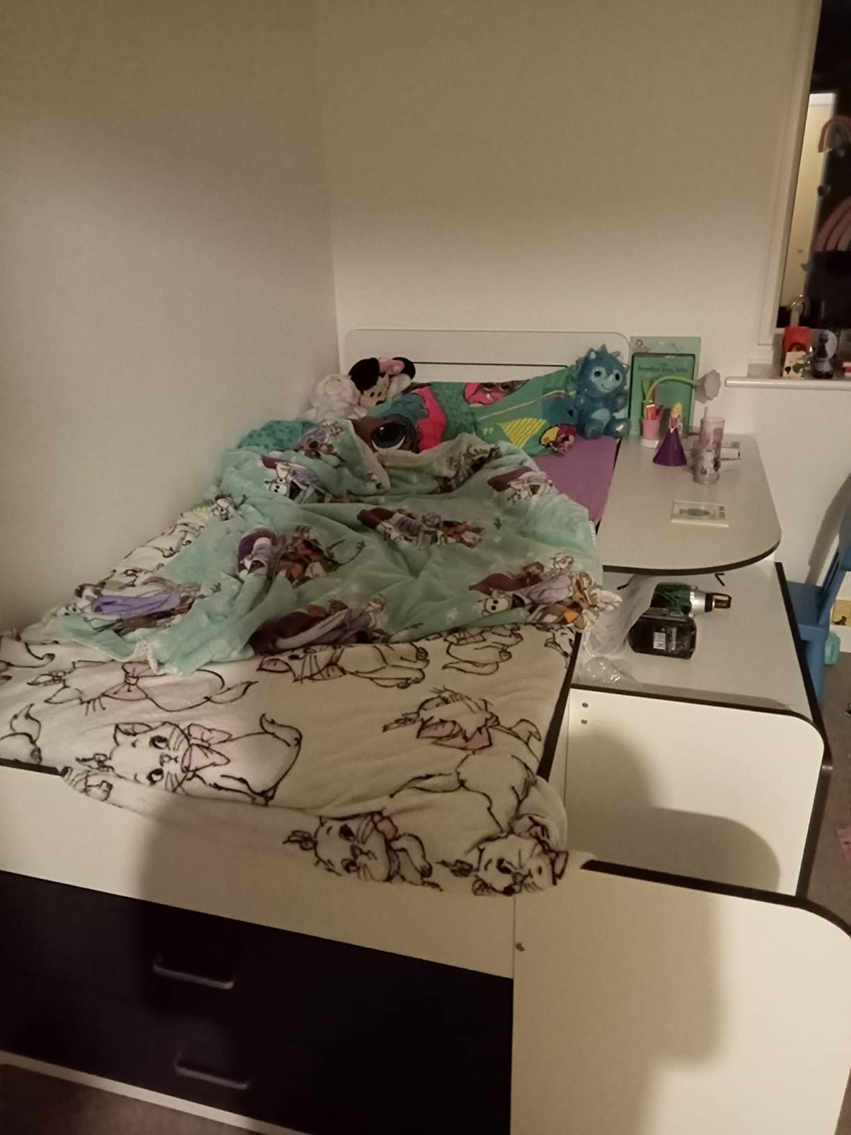 【Furniture】Julian Bowen Cookie Cabin Bed , White/Charcoal, Single