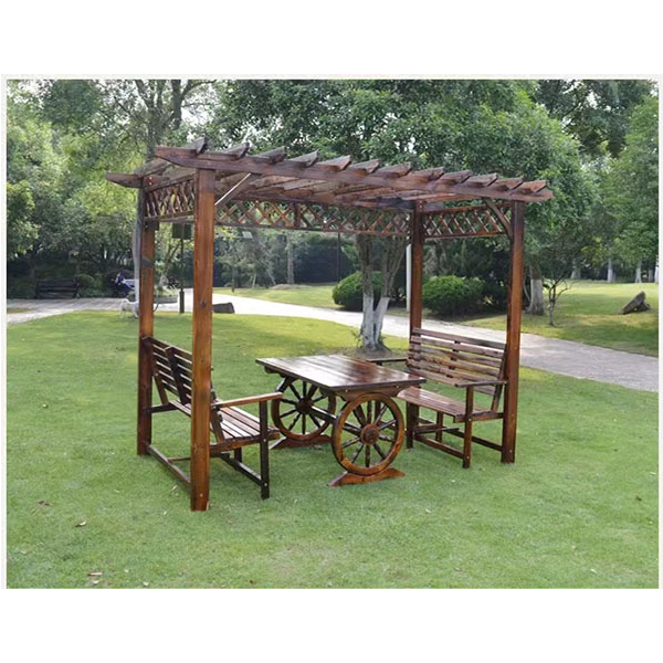 【Home&Garden】【BS】Outdoor courtyard log cabin pavilion
