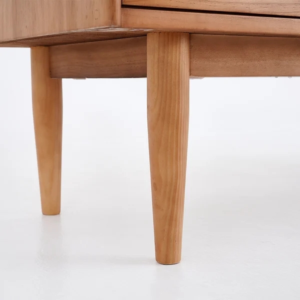 Prosy Mid-Century Modern Natural Sideboard with 3 Doors & 3 Shelves & 3 Drawers in Small
