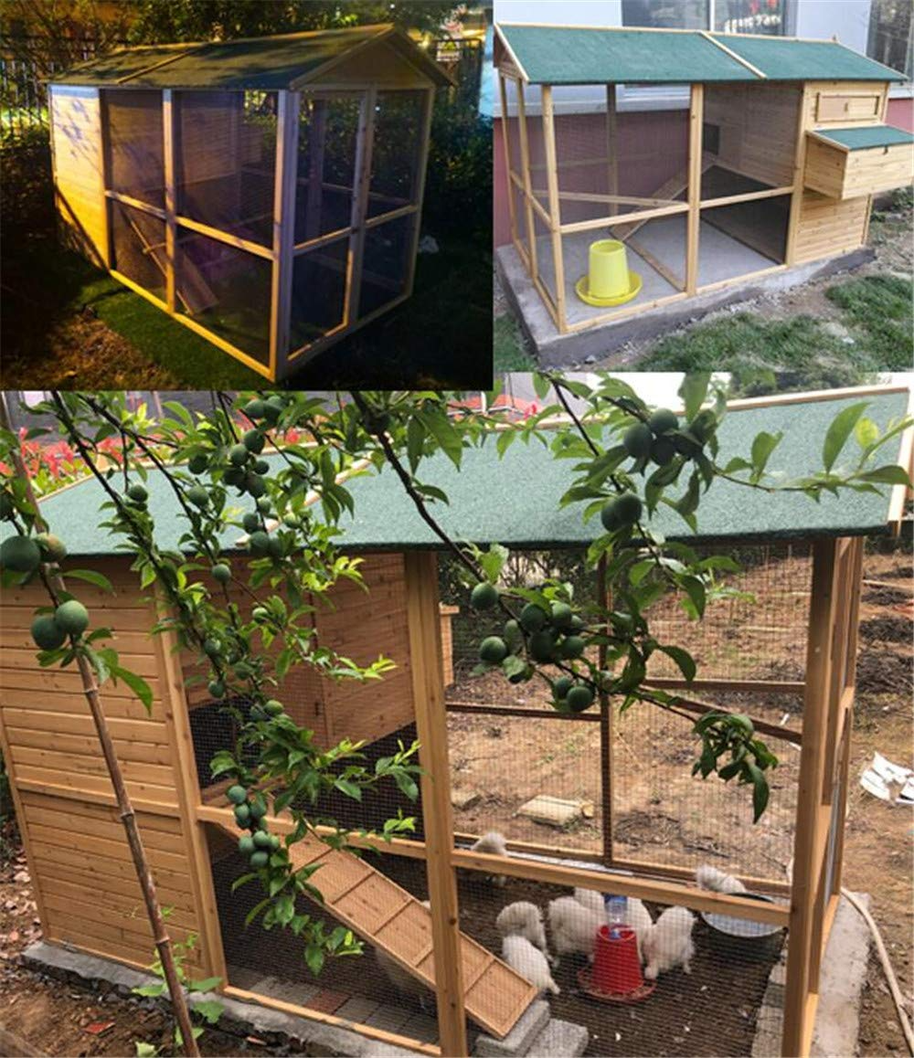 【Pet】【BS】Large Size Fir Wooden Waterproof Roof Green Chicken Coops